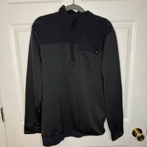 Under Armour Golf Black and Gray Men's 3/4 Sweatshirt UA Storm Size Medium GUC